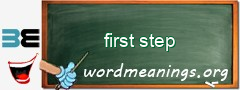 WordMeaning blackboard for first step